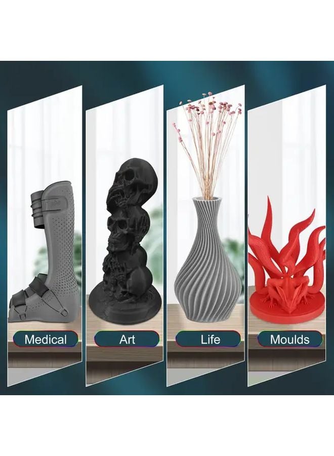 PLA 3D Printer Filament 3 Rolls Bundle Black Gray Red 1.75mm 250G Each - Image 5